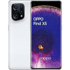 Oppo Find X5 5G viedtālrunis 256 GB, 8 GB RAM, divas SIM kartes, balts