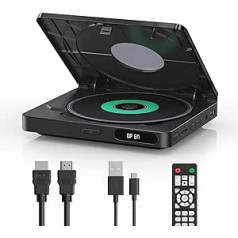 YOTON DVD Player for TV, Mini DVD Player HDMI for TV with HDMI Cable Included, HD Upscaling, All Regions Free, Compatible with DVD-R/DVD-RW/CD-R/CD [Blu-ray Not Supported]