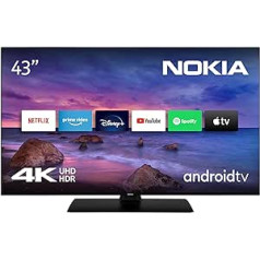 Nokia 43 collu (139 cm) 4K UHD televizors Smart Android televizors (DVB-C/S2/T2, Netflix, Prime Video, Disney+) — UN43GV310-2023 [F enerģijas klase]