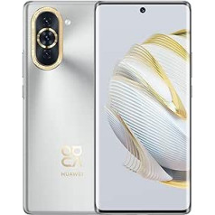 Huawei Nova 10 Pro Starry Silver. 6,78 collas. OLED. 1200 x 2652. Iekšējā RAM 8 GB. 256 GB. Divas SIM kartes. Galvenā kamera 50+8+2 MP. HarmonyOS. 2.0. 4500 mAh