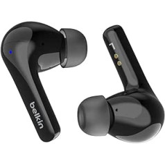 Belkin SoundForm™ Motion True bezvadu in-ear austiņas, trokšņu slāpēšana, bezvadu uzlādes futrālis, 2 mikrofoni, IPX5 aizsardzība pret šļakatām, Bluetooth austiņas priekš iPhone, Samsung - melnas