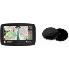 TomTom GO 620 navigācijas ierīce (6 collas, izvairieties no sastrēgumiem, pateicoties TomTom Traffic, Map Updates World) un līmējošās paneļa montāžas plāksnes visiem TomTom modeļiem (piemēram, TomTom GO, Start, Via)