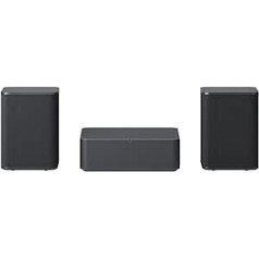 LG SPQ8-S Wireless Rear Speakers (140 Watt) for LG Soundbars DS90QY & DS80QY, Dark Steel Silver [Model Year 2022]