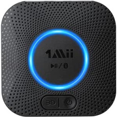 1Mii B06 Plus Bluetooth HiFi uztvērējs, bezvadu audio adapteris, aptX HD zema latentuma Bluetooth 5.1 uztvērējs ar 3D telpisko skaņu darbojas ar viedtālruņiem un planšetdatoriem stereo sistēmas skaļrunim