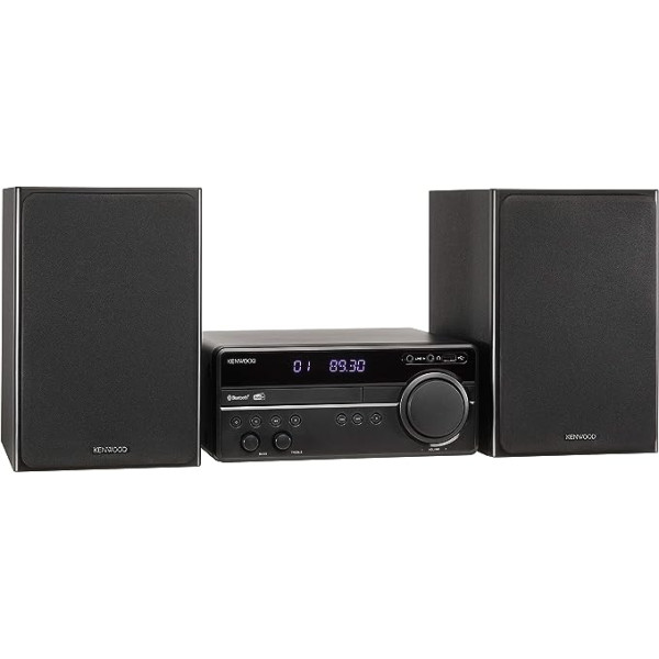 Kenwood M-819DAB DAB+ mikro HiFi sistēma (DAB+, FM, CD, USB, Bluetooth audio straumēšana, līnijas ieeja, austiņu ligzda)