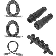 Marine NMEA 2000 Starter Kit Cable Connector Termination Combination ABS Rustproof Universal N2K T-Connector N2K 4-Way Block