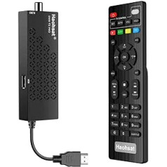 Decoder Pro, Digital Terrestrial 2023, DVB T2 HDMI TV Stick, Dolby HD 1080P H265 HEVC Main 10 Bit, Support USB WiFi/Multimedia/PVR, Includes 2-in-1 Remote Control