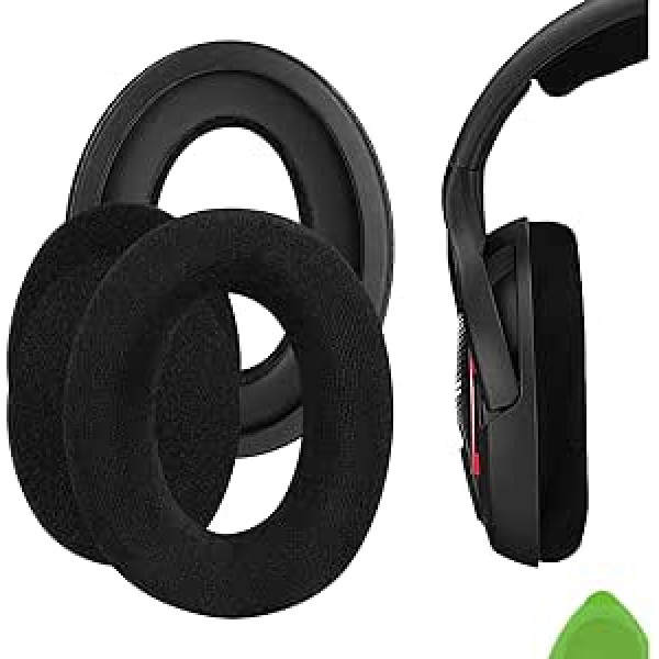 GEEKRIA Comfort Velūra rezerves ausu spilventiņi priekš Sennheiser Game ONE, PC360, PC363D, PC373D austiņu ausu spilventiņi, austiņu ausu spilventiņu rezerves daļas (melnas)