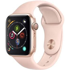 Apple Watch Series 4 (GPS, 40 MM) Aluminiumgehäuse, Gold, mit Sportarmband, Sandrosa (Generalüberholt)