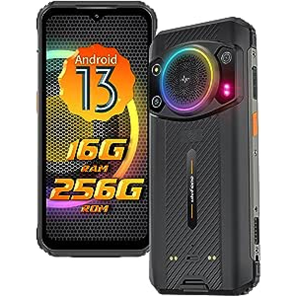 Ulefone Armor 21 Android 13 Outdoor viedtālrunis 16G + 256GB ROM/SD-2048GB āra mobilais tālrunis bez līguma 9600mAh akumulatora displejs 6,58 collu kamera 64MP + 24MP + 16MP Dual SIM IP68 viedtālrunis