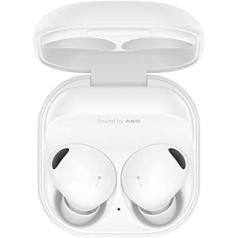 Samsung Galaxy Buds2 Pro bezvadu Bluetooth austiņas, True Wireless, trokšņu slāpēšana, uzlādes futrālis, skaņas kvalitāte, ūdeni atgrūdoša, balta, t.sk. Nukin Clear Case [ekskluzīvi Amazon]