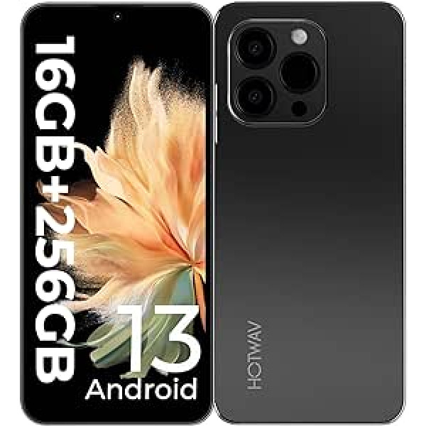 HOTWAV Note 13 Pro Android 13 viedtālrunis bez līguma, 6,6 collu HD+ displejs 50MP + 16MP dubultā kamera, 8GB/256GB/1TB (SD) atmiņa astoņkodolu mobilais tālrunis lēts, 5160mAh divi 4G mobilie tālruņi, NFC,