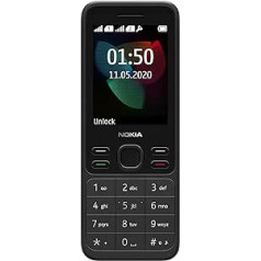 Funkcionālais tālrunis Nokia 150, versija 2020 (2,4 Zoll, 4 MB iekšējais Speicher (erweiterbar auf bis zu 32 GB uz MicroSD kartes), 4 MB RAM, divas SIM kartes) schwarz