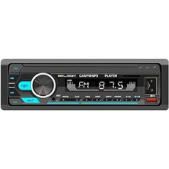 BELSON 4 x 45 W Bluetooth radio ar 2 USB vienlaicīgai uzlādei un atskaņošanai, Blueooth 5.0 brīvroku zvani zvaniem un mūzikas pārraidei, tālvadības pults un MP3 atskaņotājs.