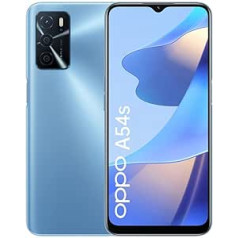 OPPO A54s viedtālrunis - 16,6 cm (6,52 collas) IPS LCD displejs, 4 GB RAM, 128 GB iekšējā atmiņa, 50 megapikseļu trīskāršā kamera, 5000 mAh akumulators, pērļu zils