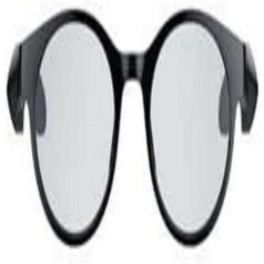 Razer Anzu viedbrilles (runde, große Gläser) — Audio-Brille ar Blaulicht- vai Sonnenschutz-Filter (Integriertes Mikrofon + Lautsprecher, 5 Stunden Akku, spritzwassergeschützt) Schwarz