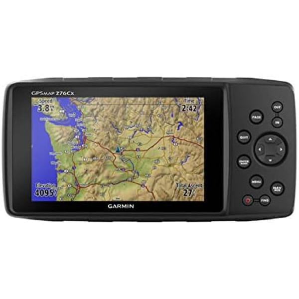 Garmin GPSMAP 276Cx rokas ierīce 5 collas (12,70 cm) 450 g melna navigācijas ierīce (NMEA 0183, iekšējā, iekšējā atmiņa, 800 x 480 pikseļi, zibspuldze)