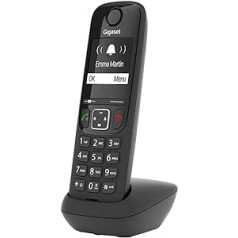 Gigaset AS690HX - cordless phone for Router & DECT Base, Fritzbox Compatible,- hands-free function, large display, large buttons - landline phone, black