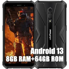 Ulefone Armor X12 Pro āra mobilie tālruņi bez līguma 2023, MTK G36 8GB + 64GB āra viedtālrunis Android 13, 13MP + 8MP, 5,45 collu HD+, 4860 mAh akumulators, IP68 mobilais tālrunis bez līguma,