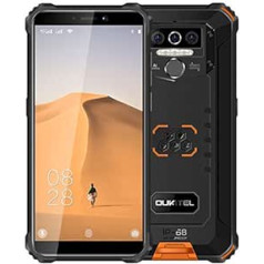 Oukitel WP5 (2020) 4G āra viedtālrunis bez līguma, 8000 mAh akumulators, 4 LED kabatas lukturītis, izturīgs mobilais tālrunis IP68, MTK6761 32 GB, 13MP + 2MP + 2MP, Android 9.0, sejas noteikšana, GPS, oranža