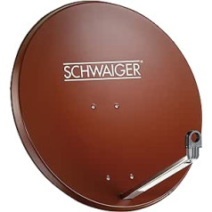 SCHWAIGER 203 Satellite Dish Satellite System Offset Antenna LNB Support Arm Mast Mount Satellite Dish Satellite System Aluminium 74.5 x 84.5 cm Brick Red