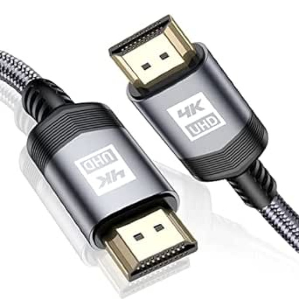 MAXGROUP 4K HDMI kabelis 5 m [4K @ 60Hz, HDMI 2.0, 18 Gbps] Ultra HD HDMI kabelis ar lielu ātrumu, atbalsta 4K 3D HDR UHD 2160p 1080p Ethernet ARC, saderīgs ar PS4/3, televizoru, Blu-Ray, Xbox, projektoru, Soundbar,