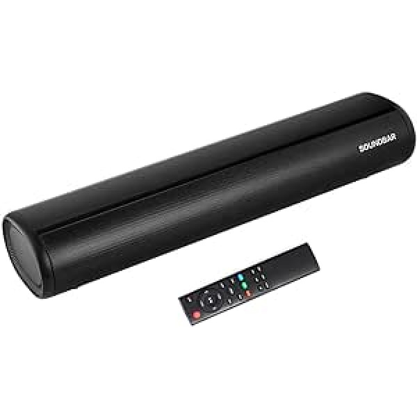 TKMARS Soundbar dators, 30 W/20 collu mini skaņas josla ar televizora tālvadības pulti, Bluetooth skaļrunis 2.0 kanāls ar 3EQ/DSP/Bluetooth 5.0, pārnēsājama skaņu kaste ar RCA/Optical/AUX/USB