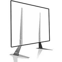 Suptek universālā televizora statīva televizora kājas nomaiņa lielākajai daļai 22-65 collu LCD/LED/OLED/plazmas televizoru, regulējamas galda televizora pēdas plakaniem un izliektiem ekrāniem, VESA līdz pat