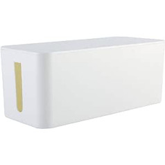 RICOO kabeļu kārba, kabeļu pārvaldības kaste Z3201-W, kabeļu organizētāja kaste 32 x 13,5 x 12,7 cm, glabāšanas kaste barošanas sloksņu, adapteru un kabeļu paslēpšanai, kabeļu savācējs, balts