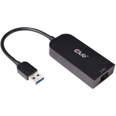 Club 3D USB 3.2 Gen1 A tipa adapteris līdz 2,5 Gigabit Ethernet ST/BU. Melns, CAC-1420