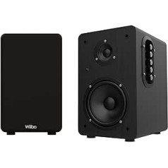 Wiibo Neo 100 Black Altavoces Vintage Estanteria Bluetooth HiFi Activos 100 W Pareja