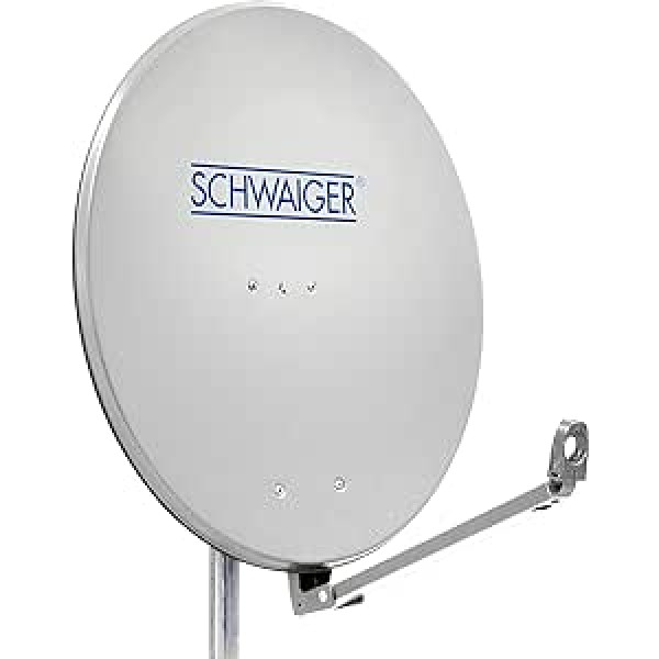 SCHWAIGER 241 satelītantena satelīta sistēmas nobīdes antena LNB atbalsta rokas masta stiprinājums satelītantena satelīta sistēma alumīnijs 88,0 x 88,0 cm gaiši pelēks