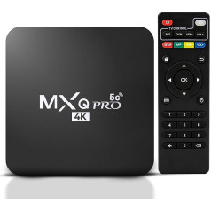 Retoo Smart TV Box ar TV tālvadības pulti, Android TV Box ar 2,4 GHz četrkodolu procesoru, multivides atskaņotājs ar 4K izšķirtspēju un Full HD, pārveidotājs (8 GB 1 GB RAM DDR3)