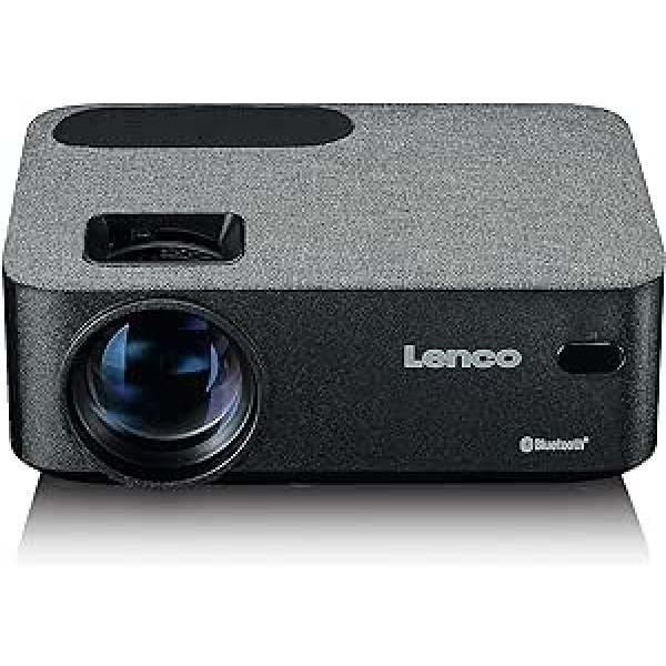 Lenco LPJ-700 mini projektors - Bluetooth projektors - mini projektors 4000 lūmenu - 30 000 stundu kalpošanas laiks - Full HD - Bluetooth 5.0-2 x HDMI - USB - tālvadības pults - melns/pelēks