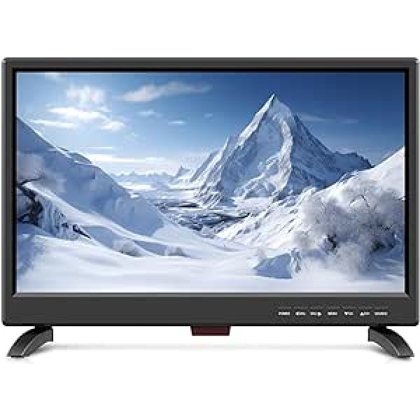 19 collu IPS HD 1080P televizors, 19 collu ar digitālo uztvērēju DVB-T2 Freeview, mazs televizors ar HDMI, USB, RCA, VGA ieeja guļamistabai, automašīnai, treileram (1920 x 1080)