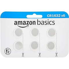 Amazon Basics CR1632 litija monētu bateriju 6 iepakojums