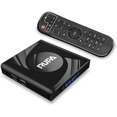 RUPA Android TV Box 13.0, 2023 Android Box with RAM 4G ROM 32G WiFi6 Enternet 10/100M Bluetooth 5.0 USB3.0 Supports 3D HD 4K 6K 8K Cast Screen TV Box