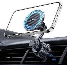andobil mobilā tālruņa turētāja automašīnas magnēts savietojams ar MagSafe [N55 spēcīgākais magnēts] automašīnas stiprinājums iPhone 14/13/12 Pro Max Plus piederumiem, 360° pagriežams automašīnas mobilā tālruņa turētājs, ventilāci