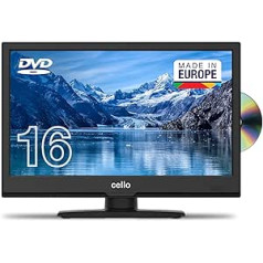 Cello C1620FS 16 collu (41 cm pa diagonāli) Full HD LED televizors ar iebūvētu DVD atskaņotāju DVBT2 S2 trīskāršu uztvērēju