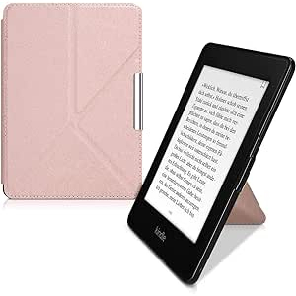 kwmobile Schutzhülle kompatibel ar Amazon Kindle Paperwhite - Hülle Kunstleder - eReader vāka futrālis (für Modelle bis 2017) - Rosegold