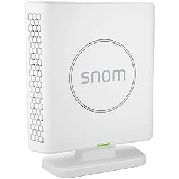 Snom M400 SC IP DECT vienas šūnas bāzes stacija, līdz 20 klausulēm, līdz 10 paralēliem zvaniem un 20 SIP kontiem, platjoslas audio, PoE, balts 00004587