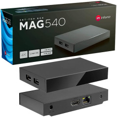 MAG 540 oriģinālais Infomir un hb-digitālais 4K IPTV televizora pierīces multivides atskaņotājs interneta TV IP uztvērējs UHD 60FPS 2160p@60 FPS HDMI 2.1 4K un HEVC atbalsts USB 3.0 ARM Cortex-A35 + HDMI kabelis