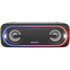 Sony SRS-XB40 Tragbarer kabelloser Lautsprecher (Bluetooth, NFC, wasserabweisend, 24 Stunden Akkulaufzeit) schwarz