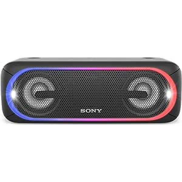 Sony SRS-XB40 Tragbarer kabelloser Lautsprecher (Bluetooth, NFC, wasserabweisend, 24 Stunden Akkulaufzeit) schwarz