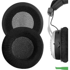 Geekria Comfort Velour rezerves ausu spilventiņi Beyerdynamic DT990 DT880 DT860 DT797 DT790 DT770 DT440 RSX700 MMX300 HS800 HS400 HS200 T90 T70 T5P austiņu ausu spilventiņi (Black)