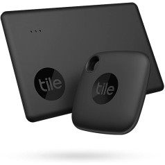 Tile starter pack key finder, pack of 2 (1 x Mate, 1 x Slim), includes community search function, iOS and Android app, compatible with Alexa and Google Home