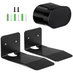 Olycism Pack of 2 Wall Mount Compatible with Sonos Era 300 Mount for Sonos ERA 300 Speaker Wall Mount with Scratch-Resistant Cotton and Mounting Accessories up to 12 kg Black