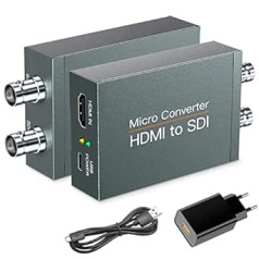 HDMI to SDI Converter, HDMI to 3G-SDI/HD-SDI, Audio Converter 2 Way SDI Adapter Output Dual SDI