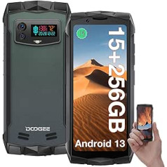 DOOGEE Smini āra mobilais tālrunis bez līguma Android 13, Helio G99 15GB + 256GB / 2TB paplašināms āra viedtālrunis 4,5 collu QHD+ 50MP kamera būvlaukuma mobilais tālrunis IP68 ūdensizturīgs mini