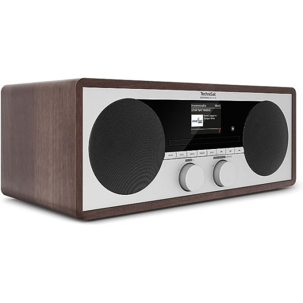 TechniSat DIGITRADIO 451 CD IR - Digital, Internet Radio with CD Player (DAB+, FM, Stereo, AUXin, Bluetooth Audio Streaming, Spotify, USB with Charging Function and MP3 Playback, WiFi, 2 x 15 Watt) Wood